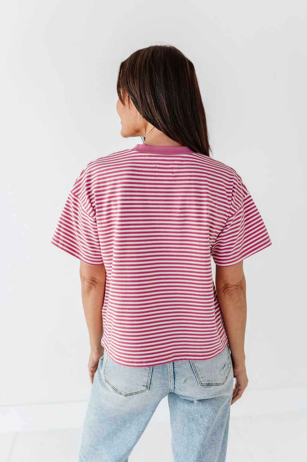 Kai Striped Top in Rose