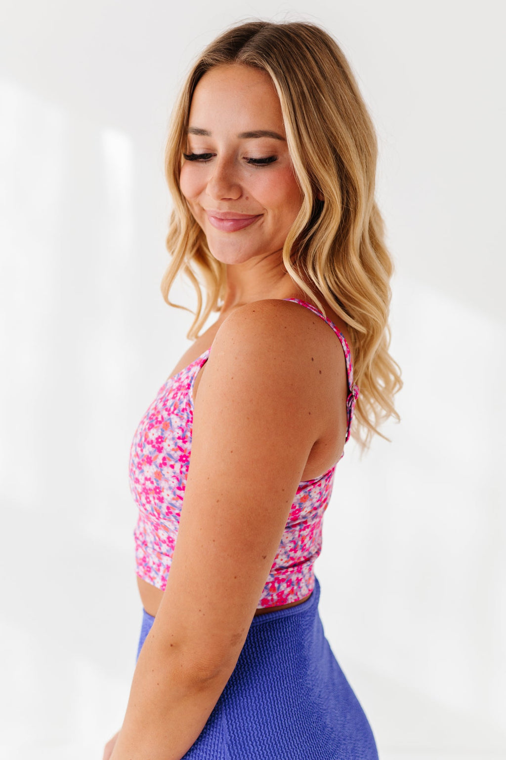 Bayside Top in Pink Blooms