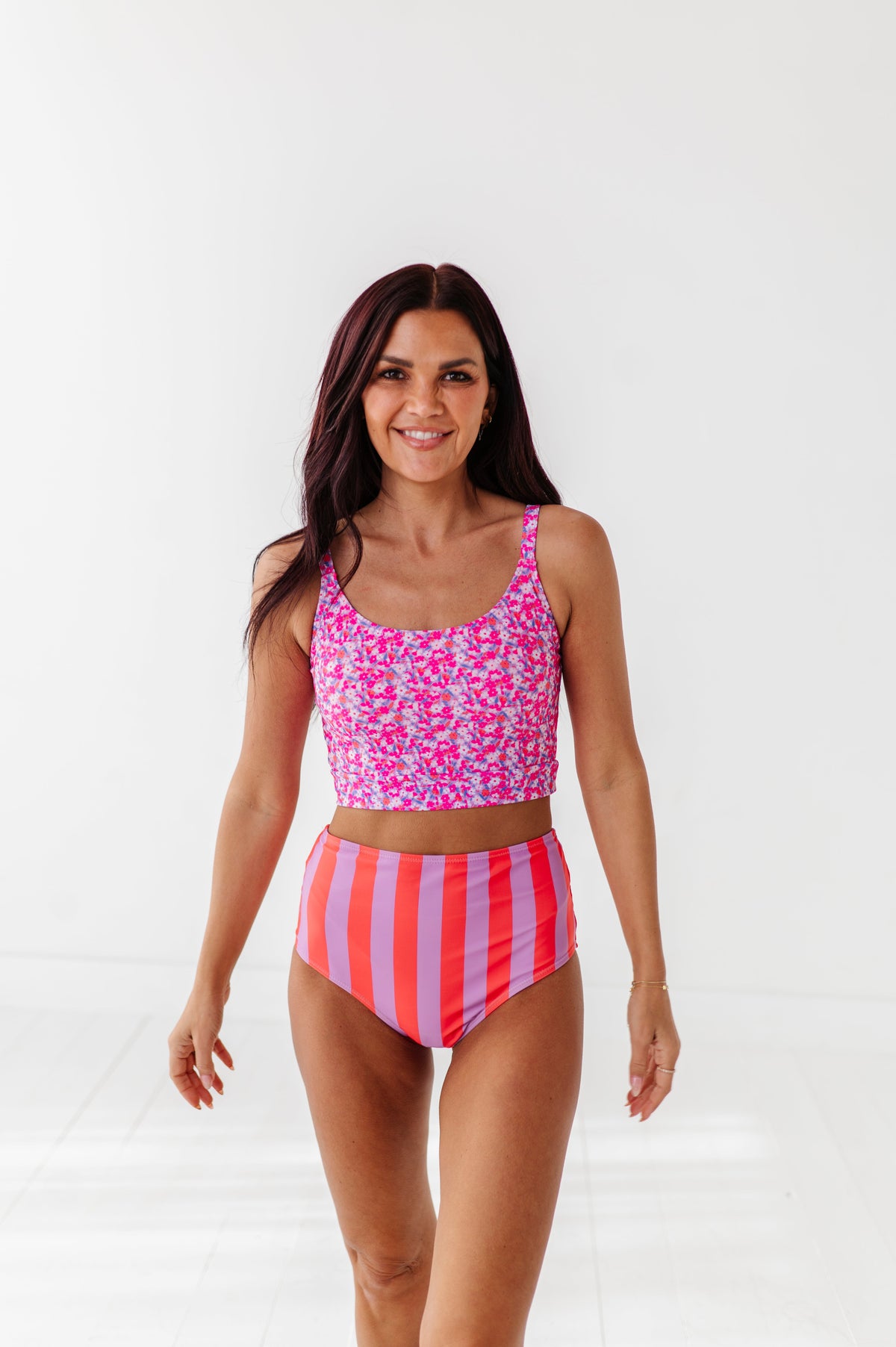 Bayside Top in Pink Blooms