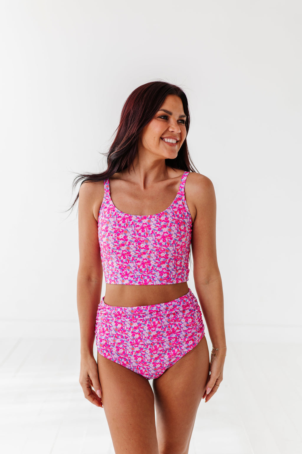 Bayside Top in Pink Blooms