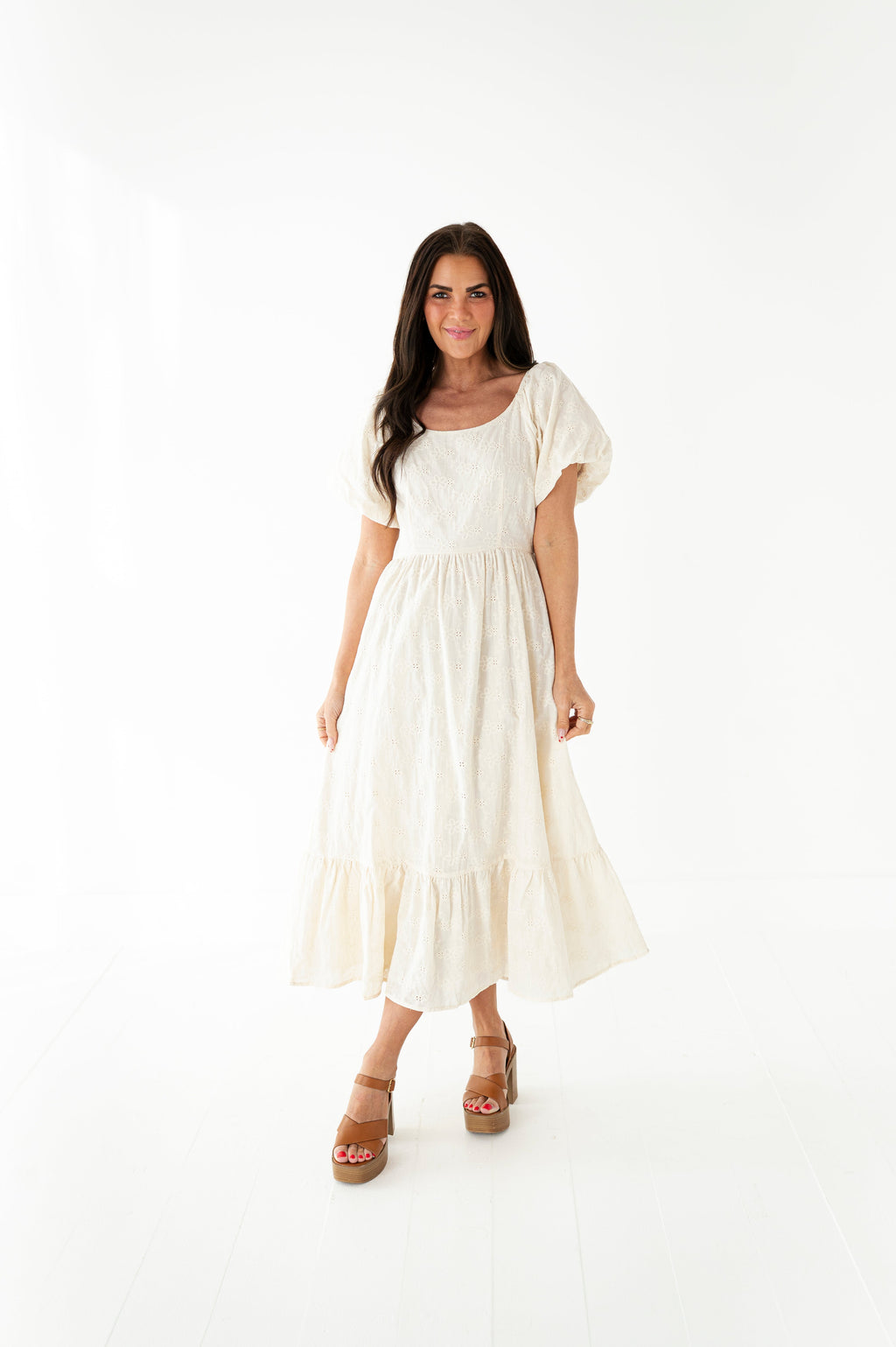 Lily Eyelet Dress - Size Medium Left