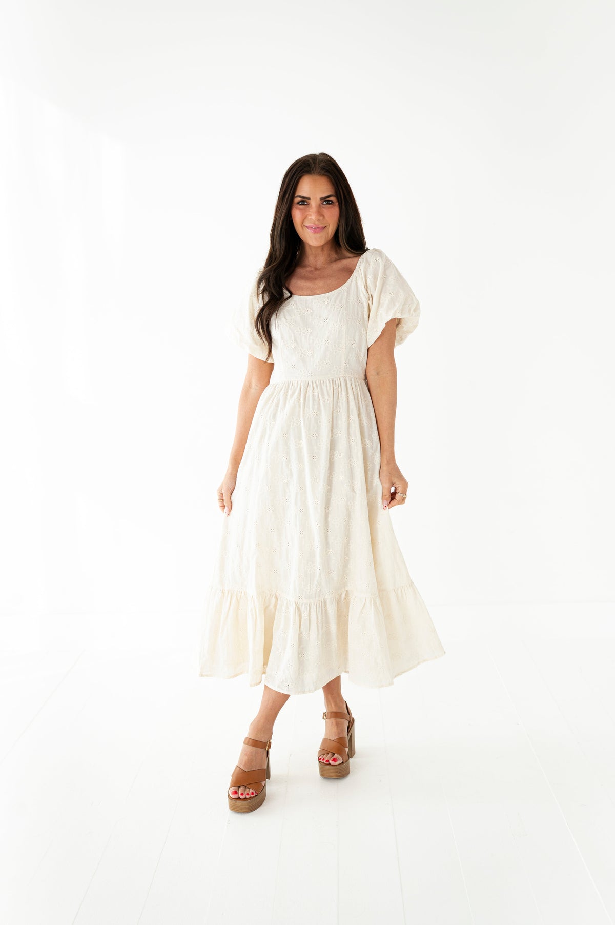 Lily Eyelet Dress - Size Medium Left