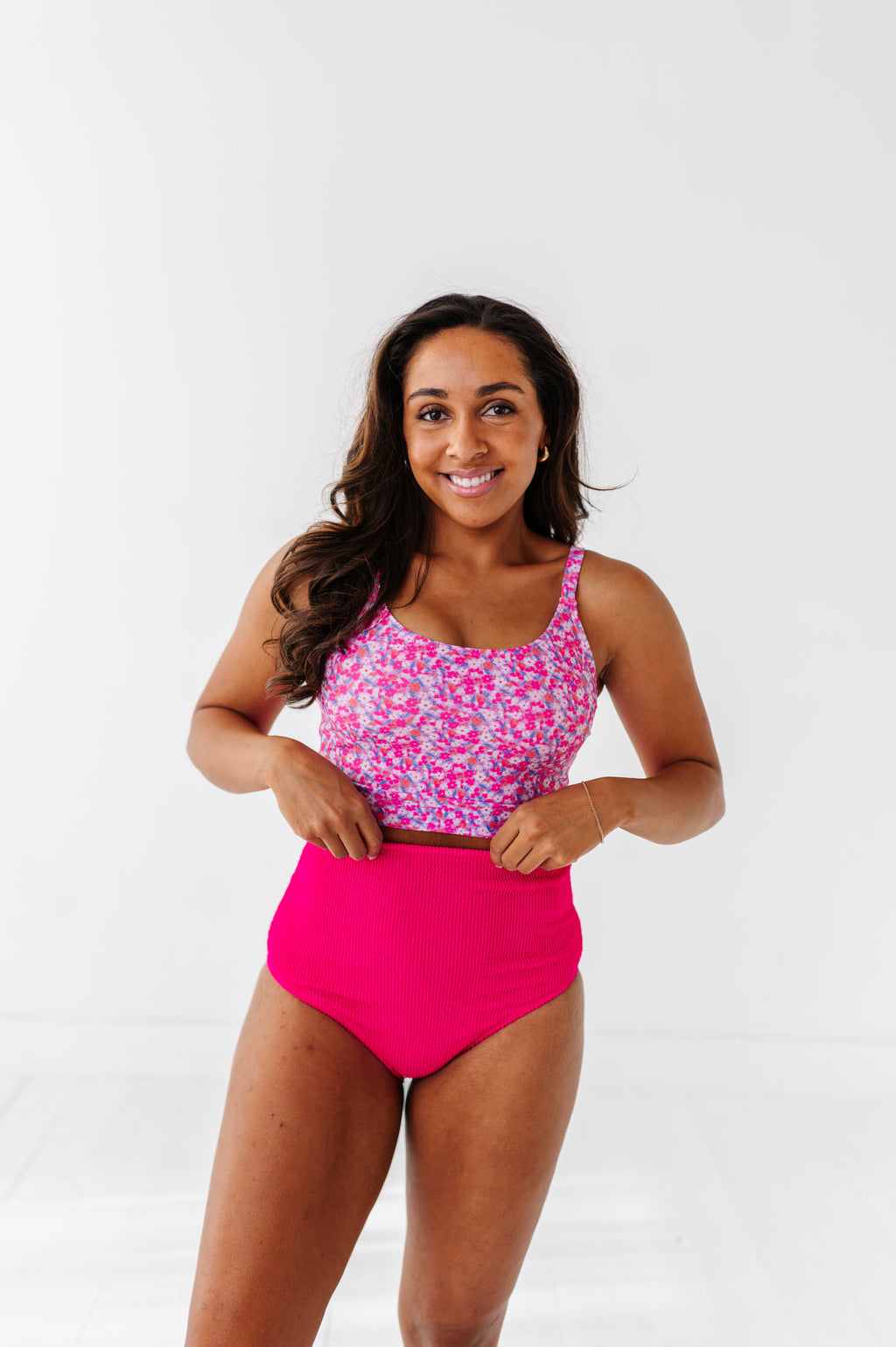 Bayside Top in Pink Blooms