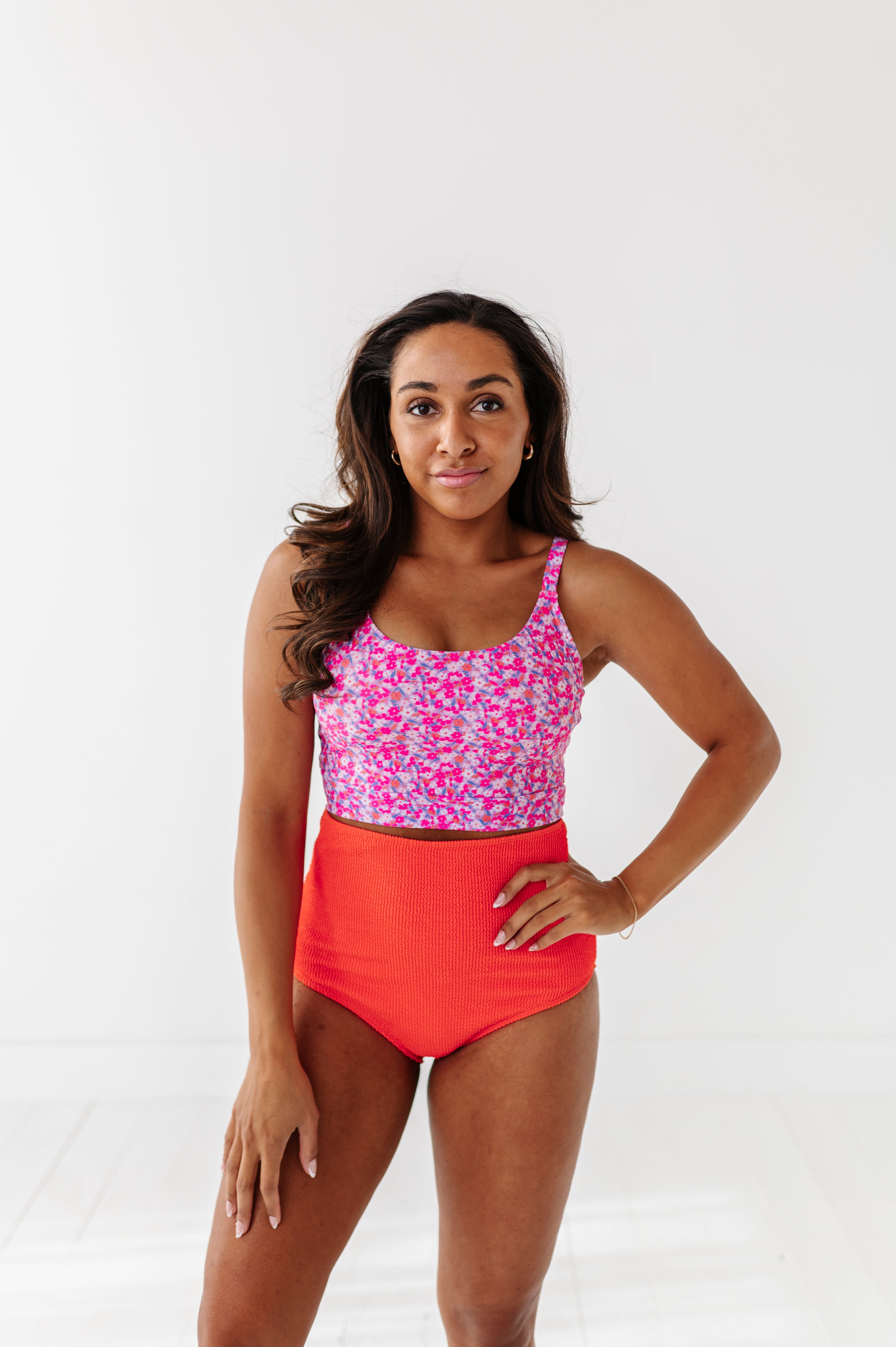 Bayside Top in Pink Blooms
