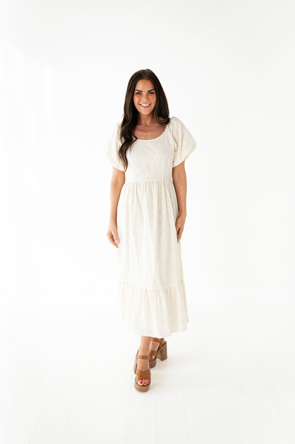 Lily Eyelet Dress - Size Medium Left