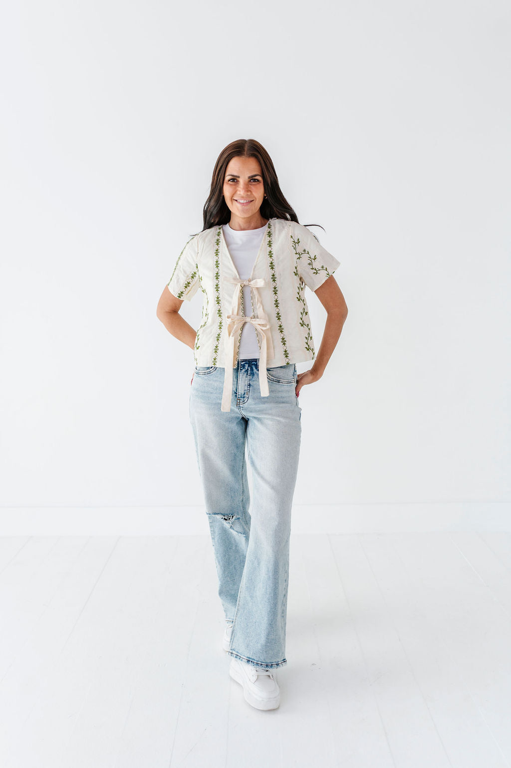 Junie Tie Front Top