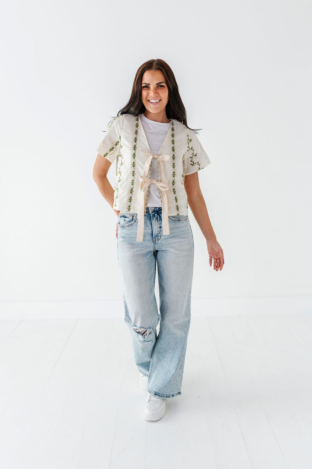 Junie Tie Front Top