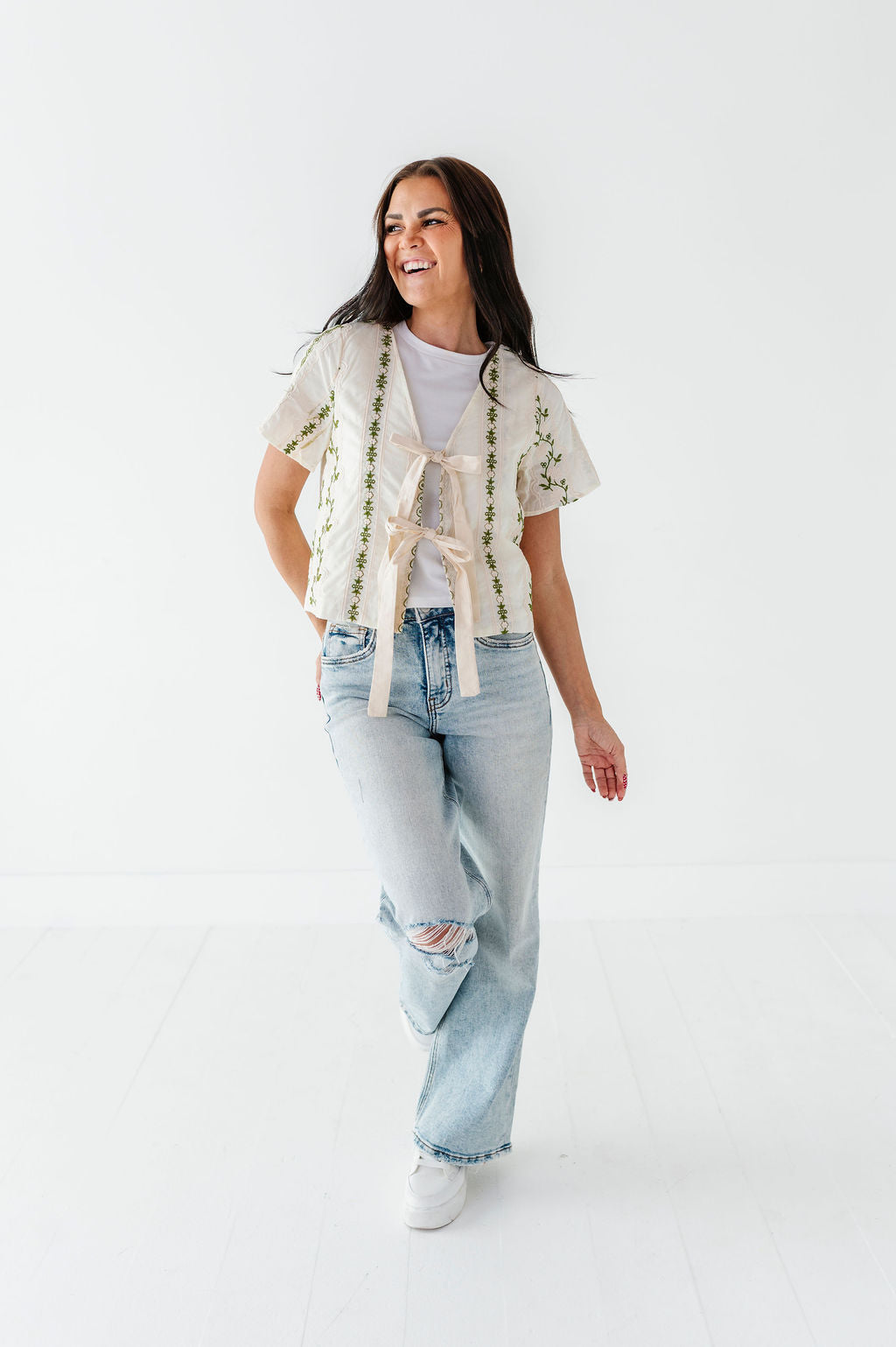 Junie Tie Front Top