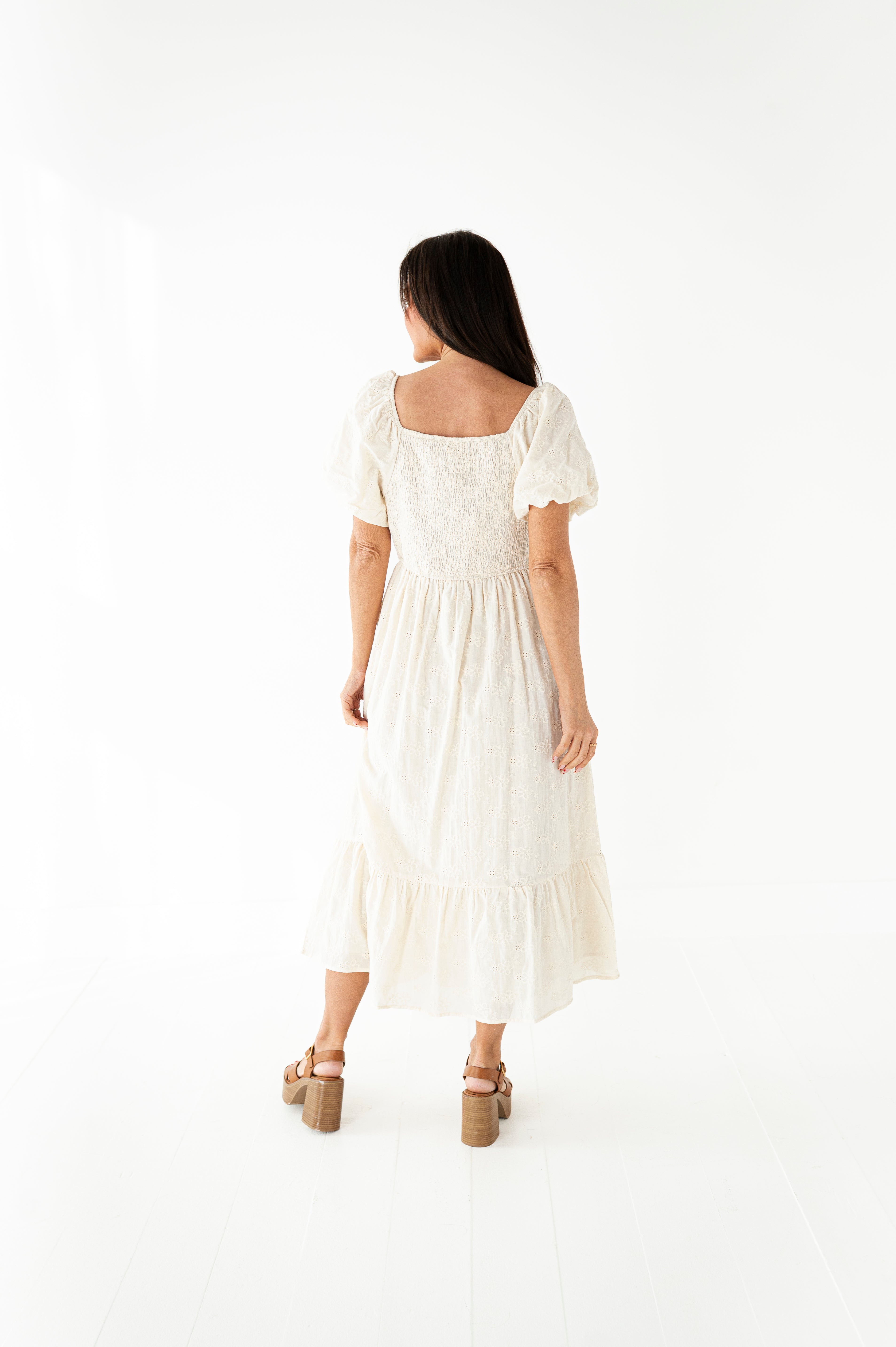 Lily Eyelet Dress - Size Medium Left