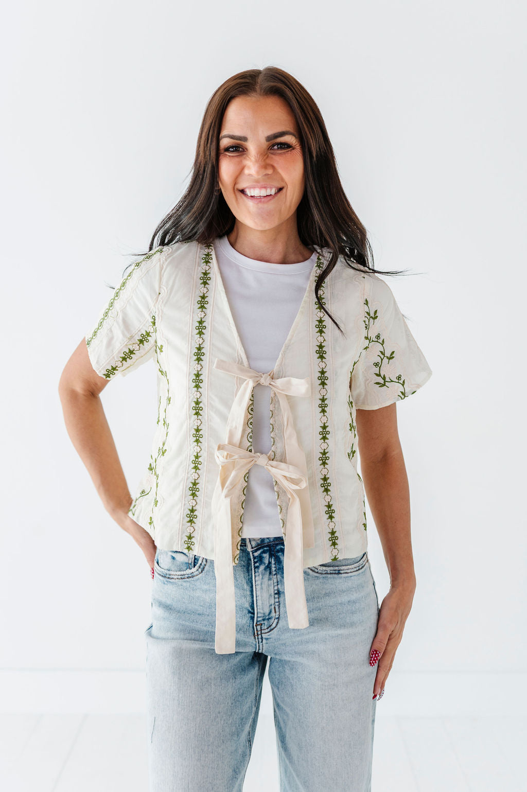 Junie Tie Front Top