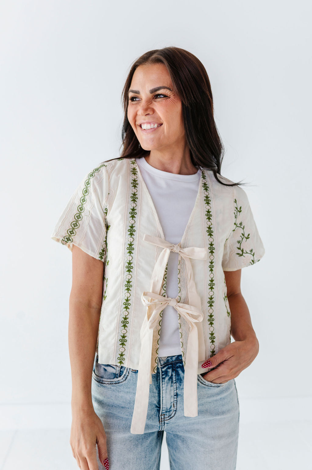 Junie Tie Front Top