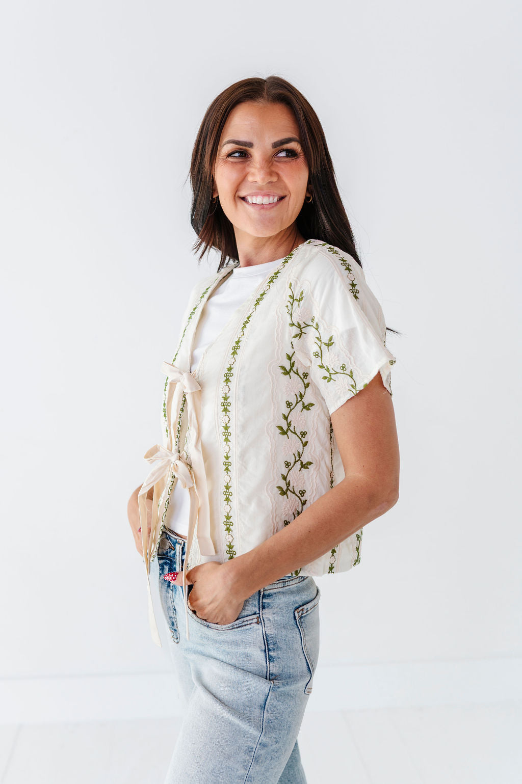 Junie Tie Front Top