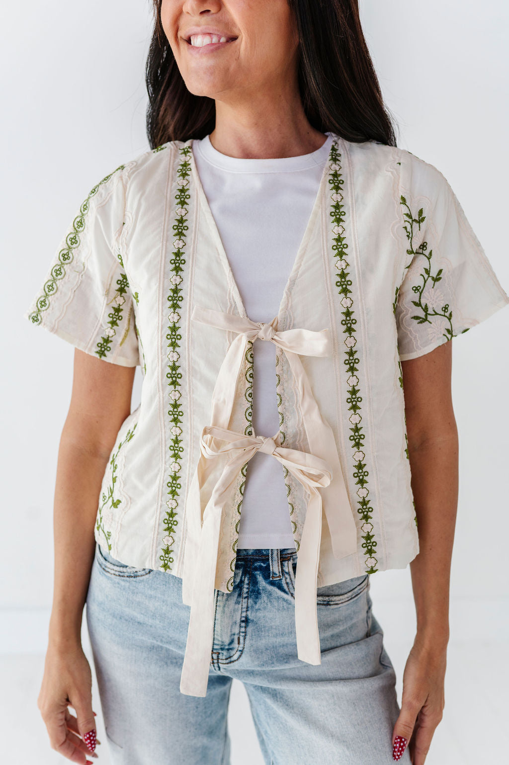 Junie Tie Front Top