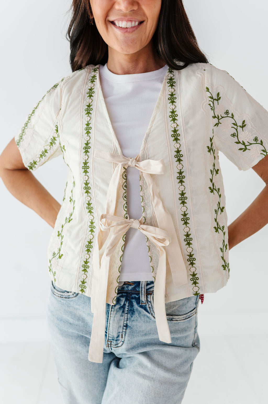 Junie Tie Front Top