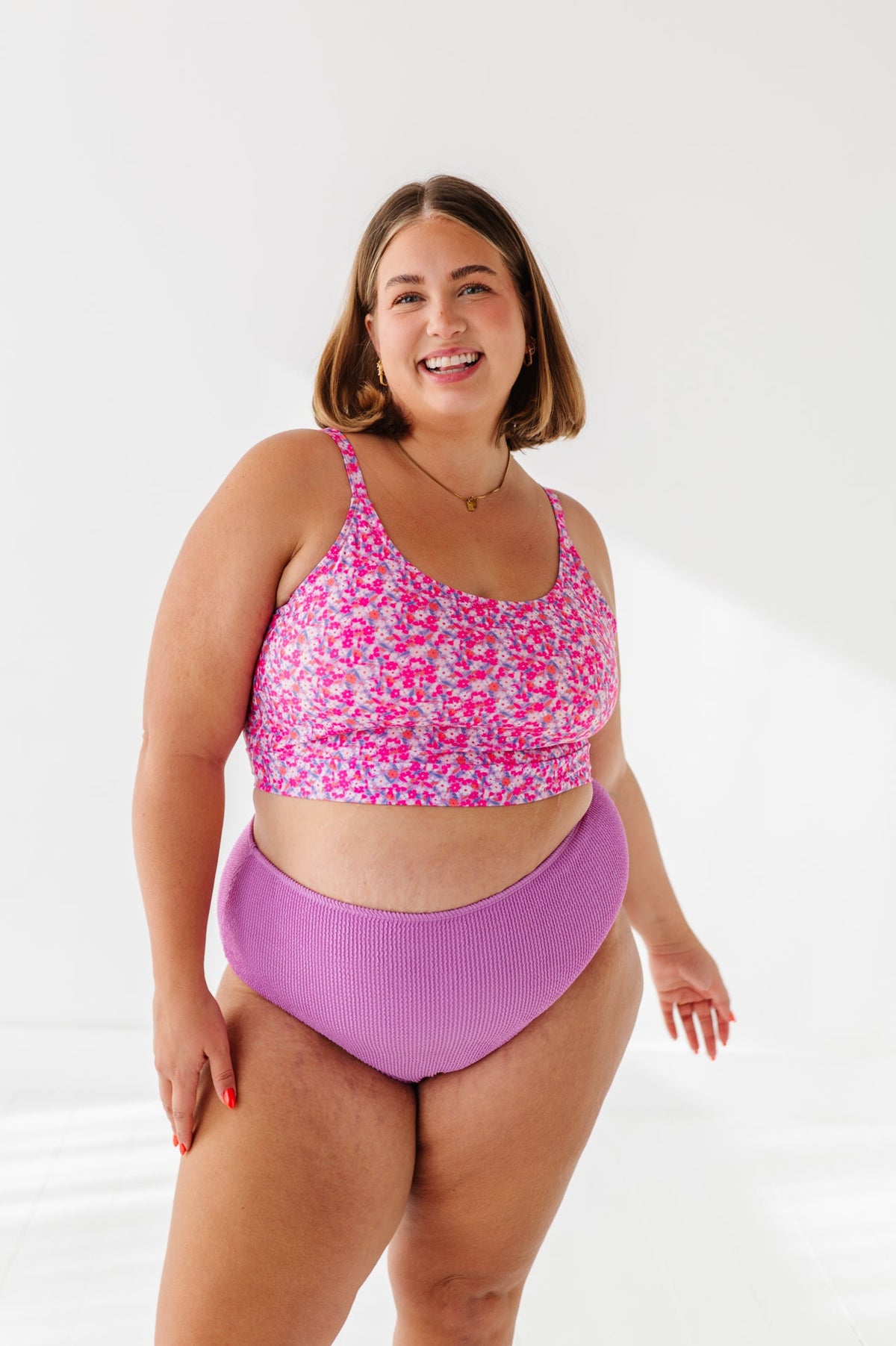 Bayside Top in Pink Blooms