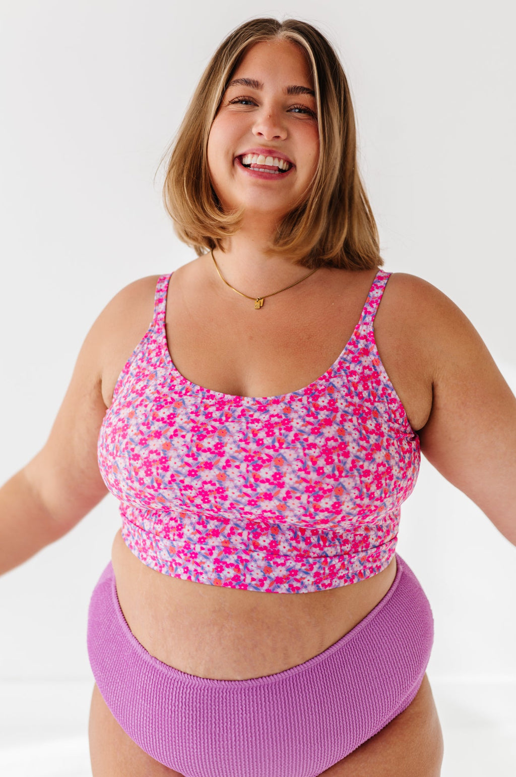 Bayside Top in Pink Blooms