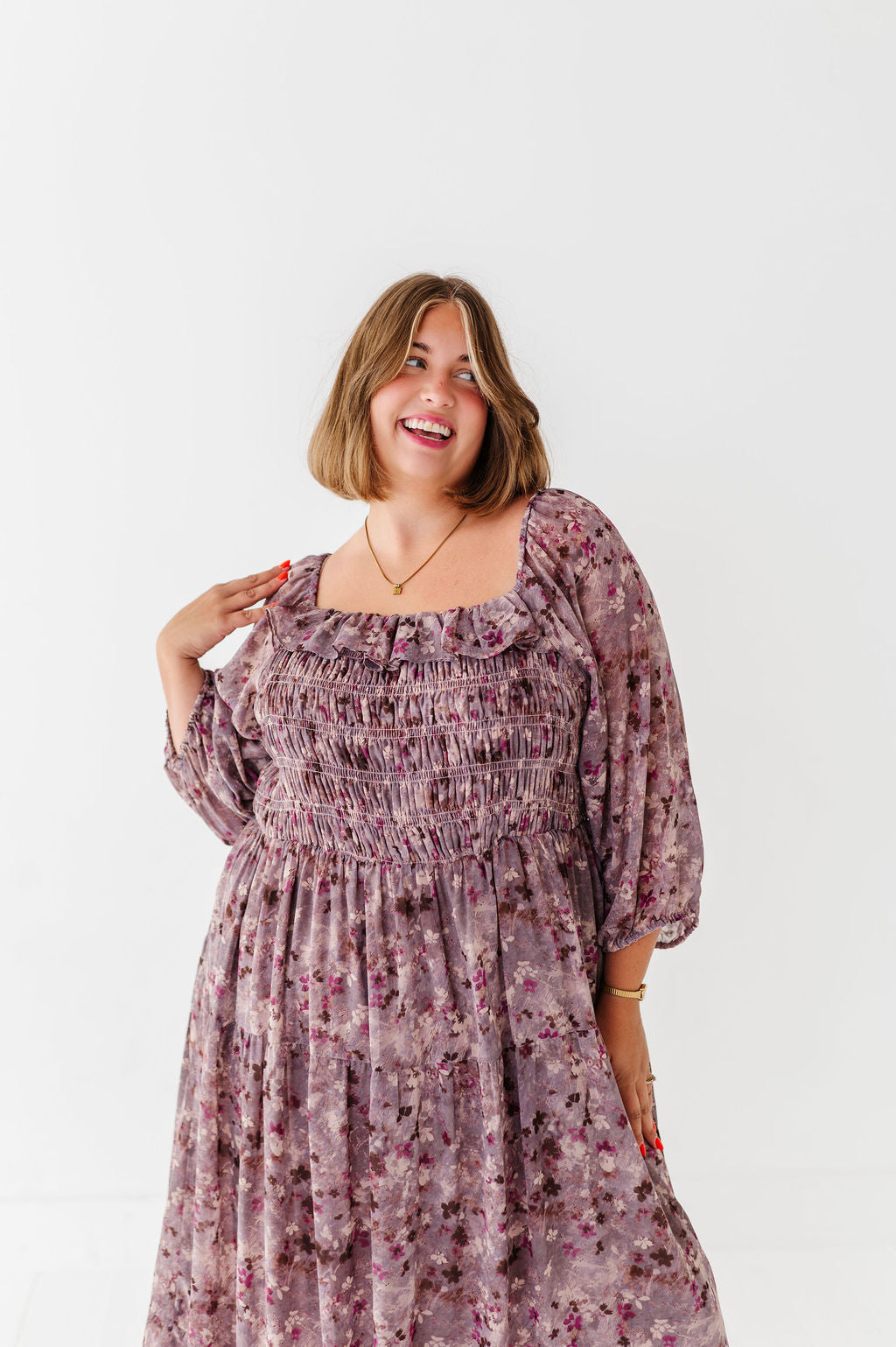 Zoey Smocked Dress - Size XL Left