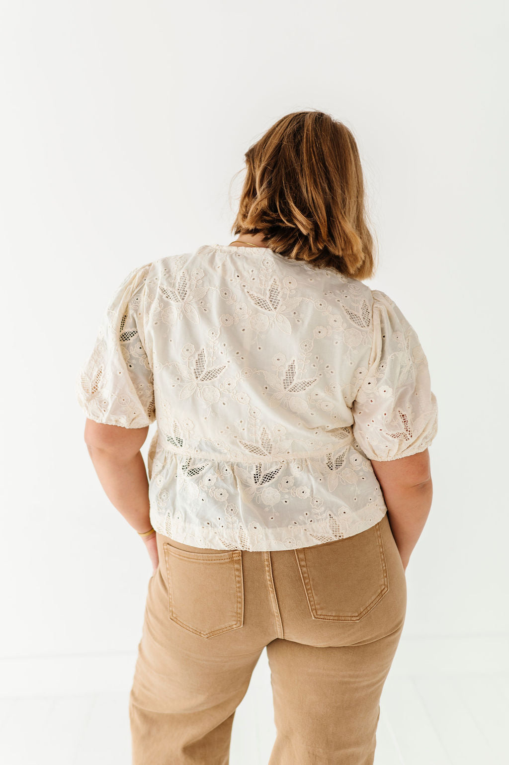 Lacey Tie Front Blouse