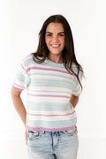 Misty Striped Top in Orchid