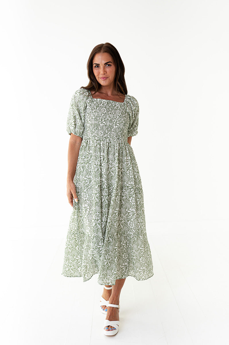 Fern Smocked Dress - XS, Large, & 3X Left