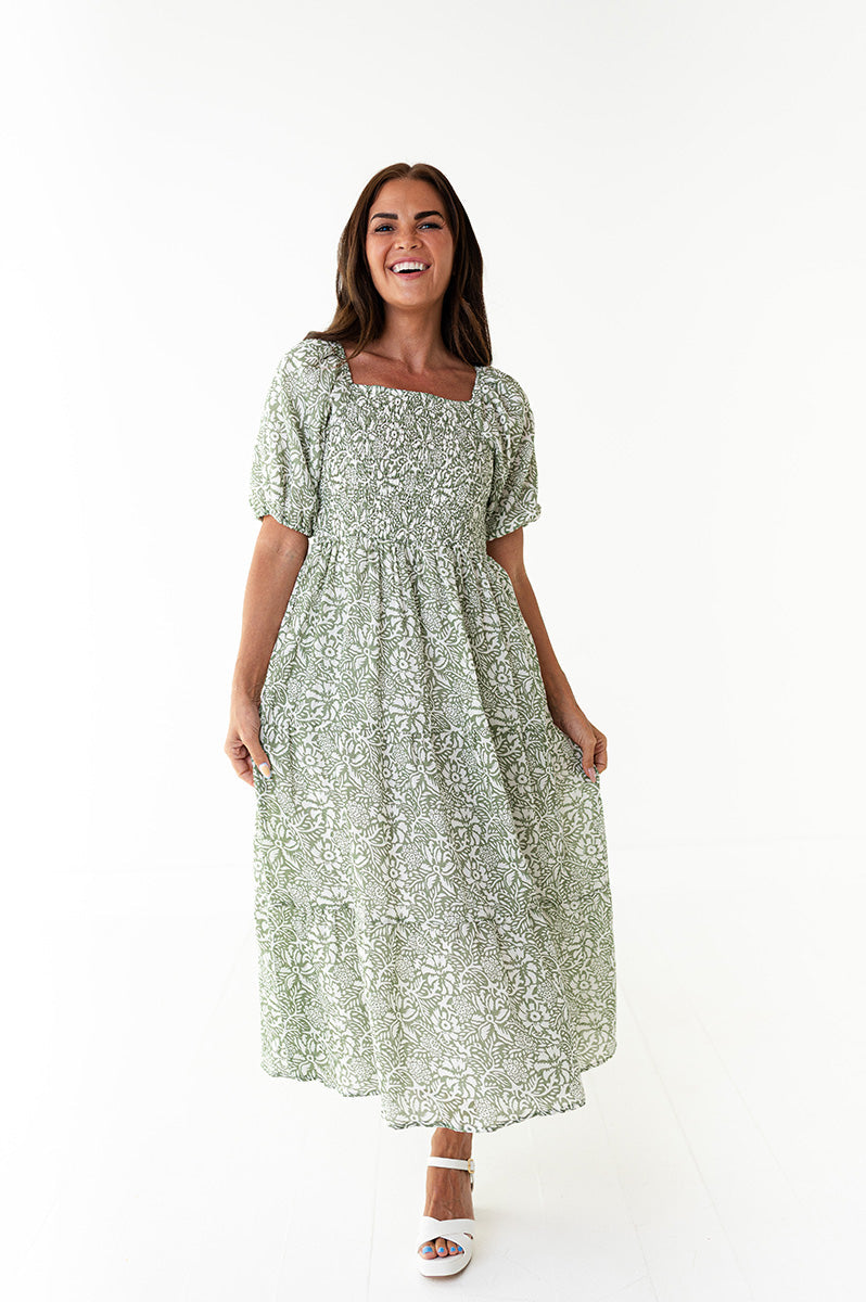 Fern Smocked Dress - XS, Large, & 3X Left