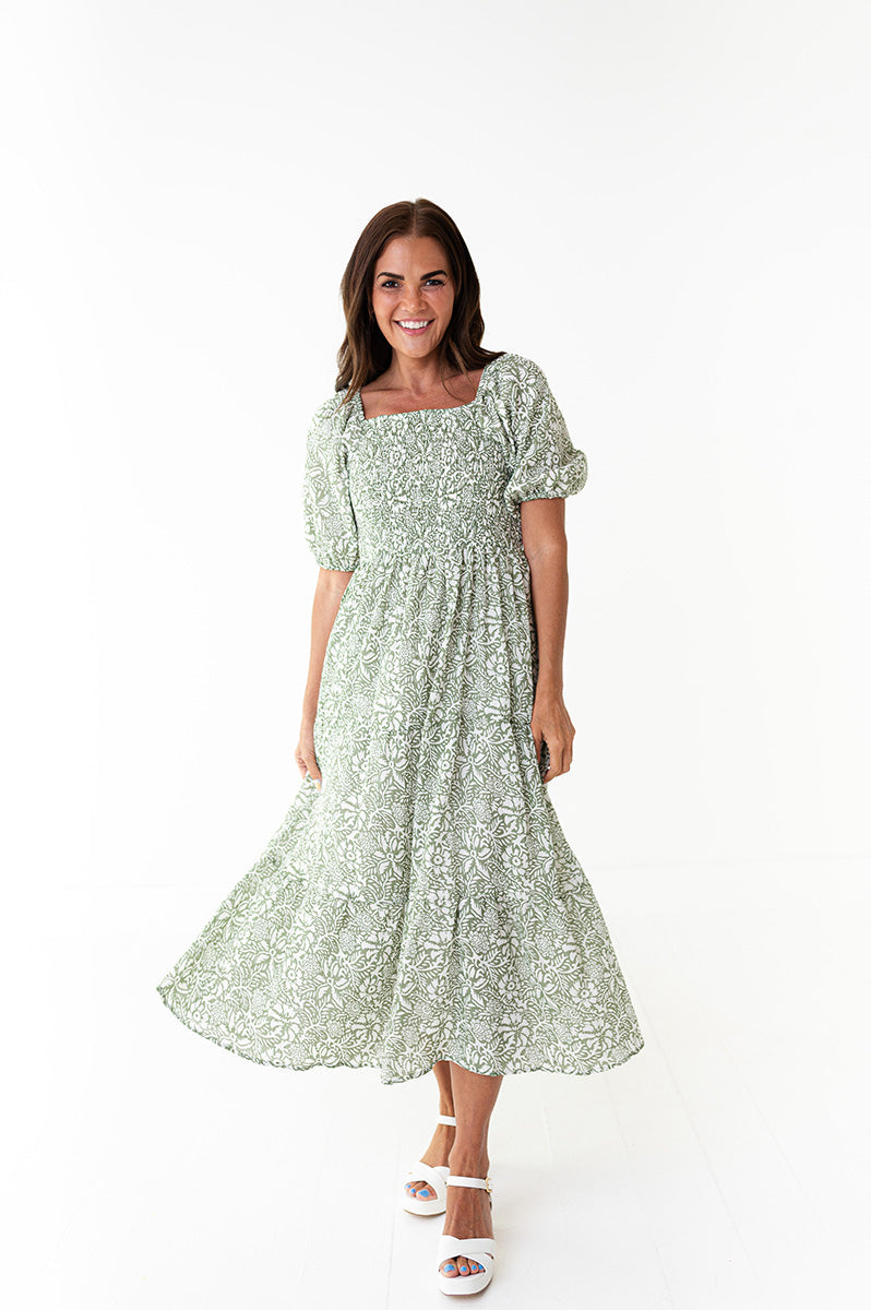 Fern Smocked Dress - XS, Large, & 3X Left