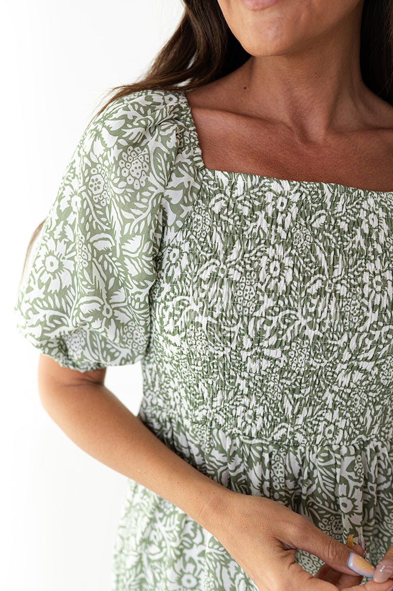 Fern Smocked Dress - XS, Large, & 3X Left
