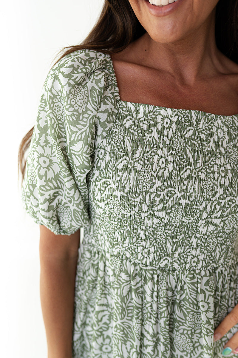 Fern Smocked Dress - XS, Large, & 3X Left