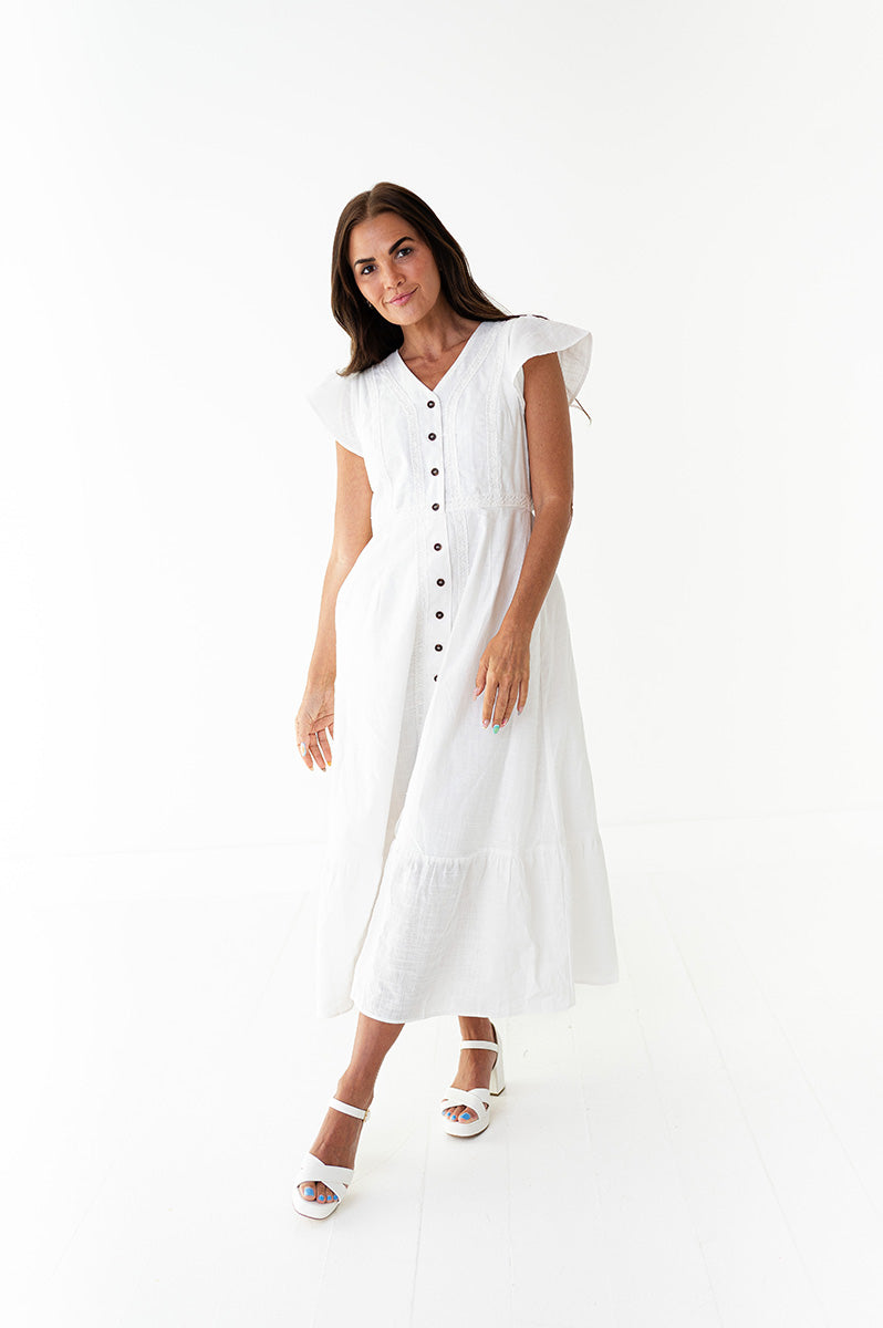 Pearl Button Up Dress