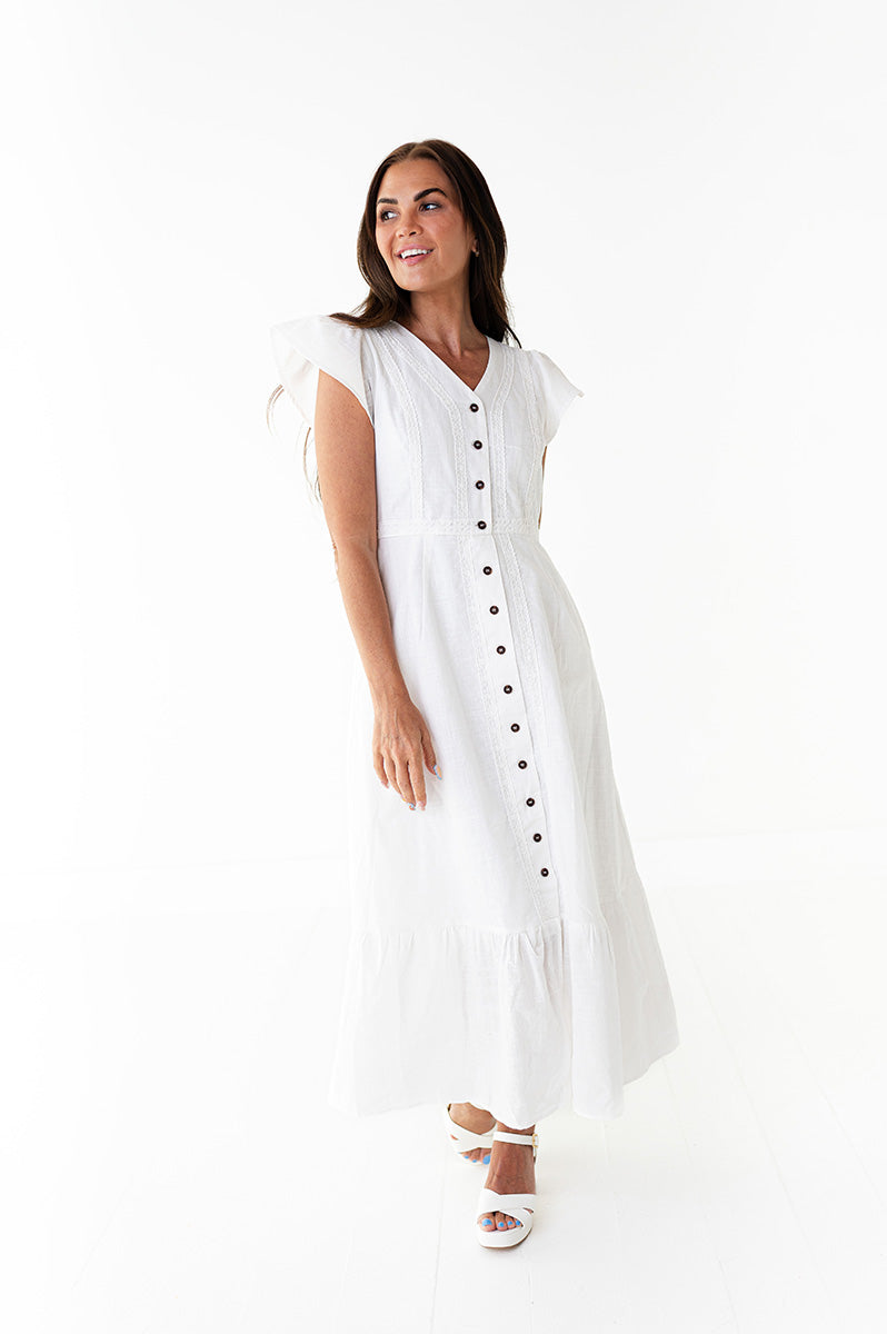 Pearl Button Up Dress