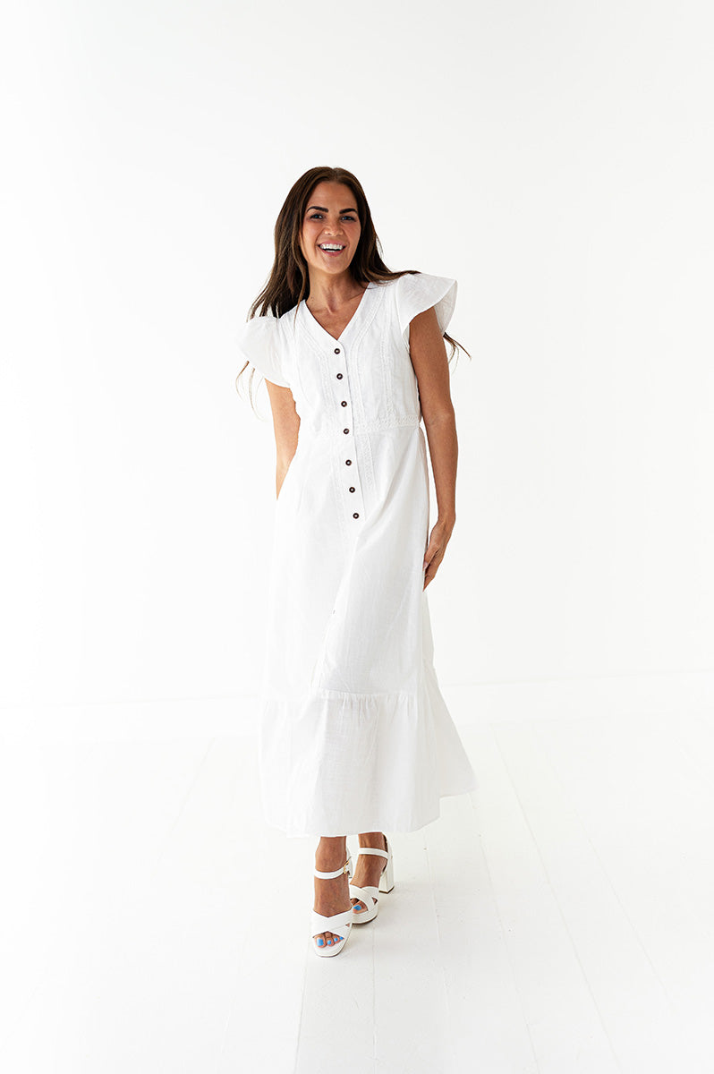 Pearl Button Up Dress