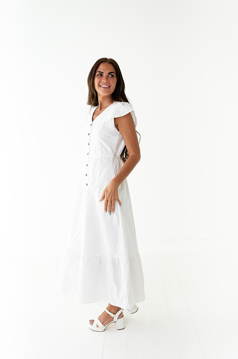 Pearl Button Up Dress