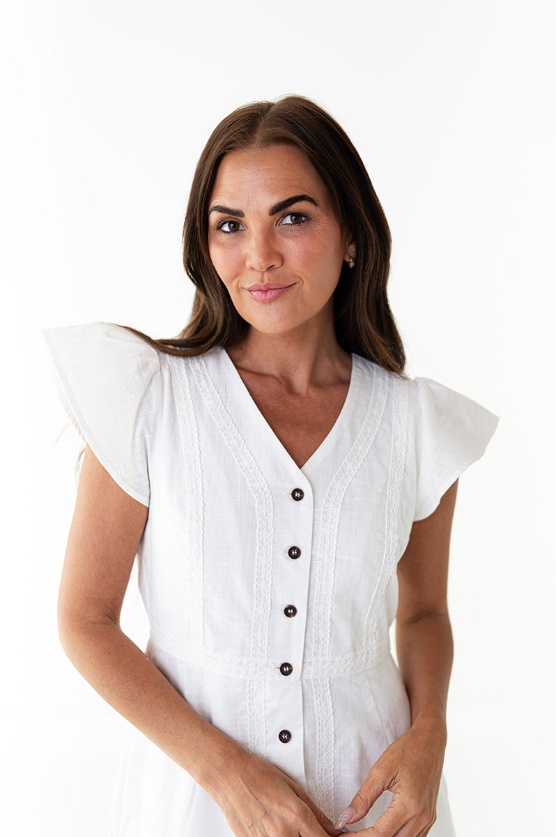 Pearl Button Up Dress