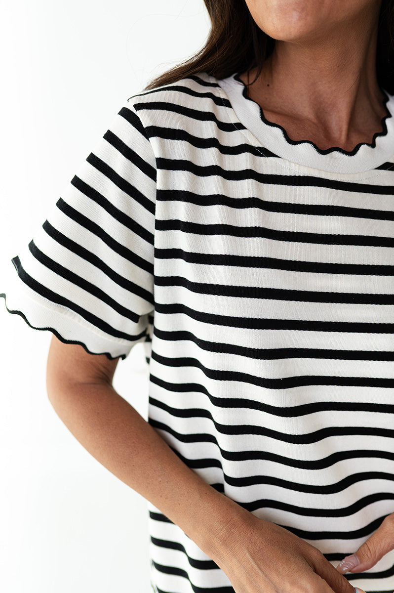Riviera Striped Dress - Size Large Left