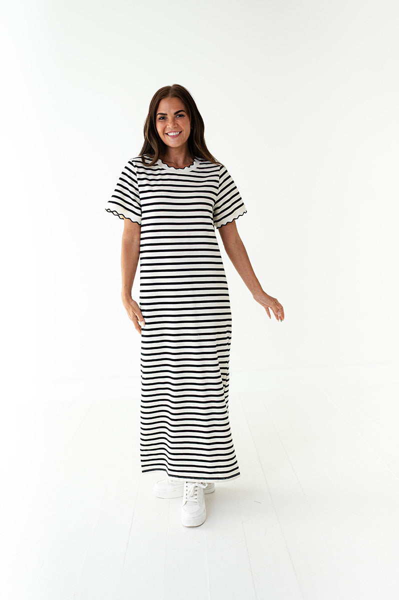 Riviera Striped Dress - Size Large Left