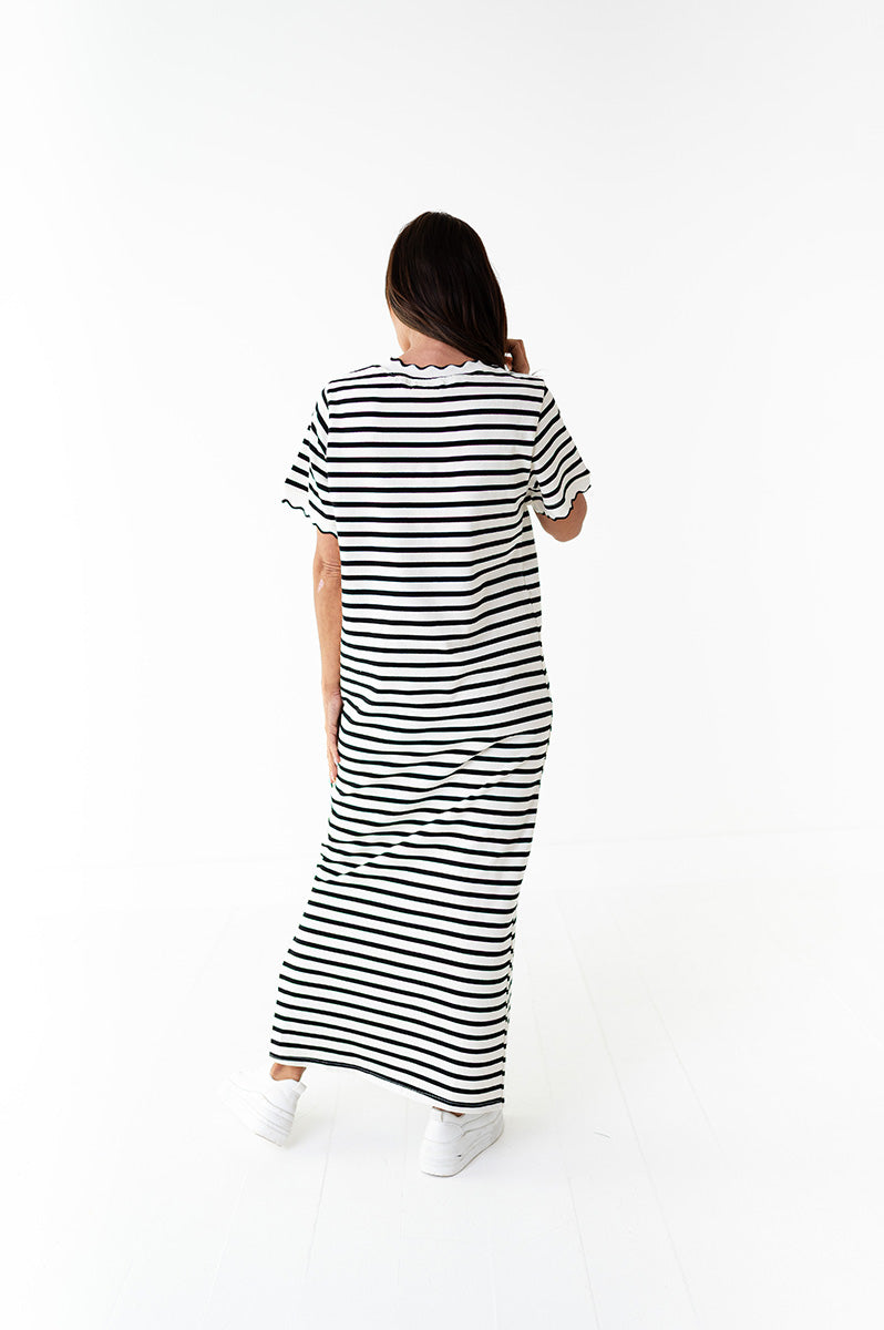 Riviera Striped Dress - Size Large Left