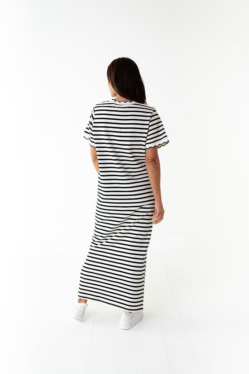 Riviera Striped Dress - Size Large Left