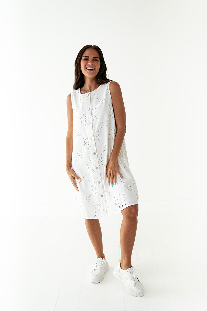 Maya Eyelet Dress