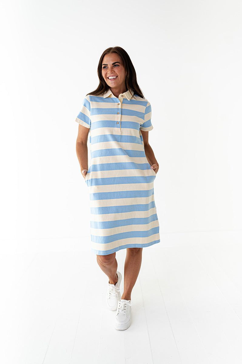 Marina Striped Dress in Blue