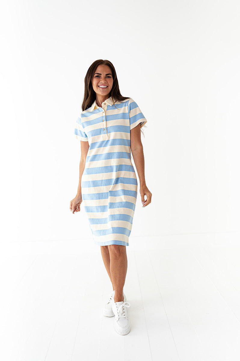 Marina Striped Dress in Blue