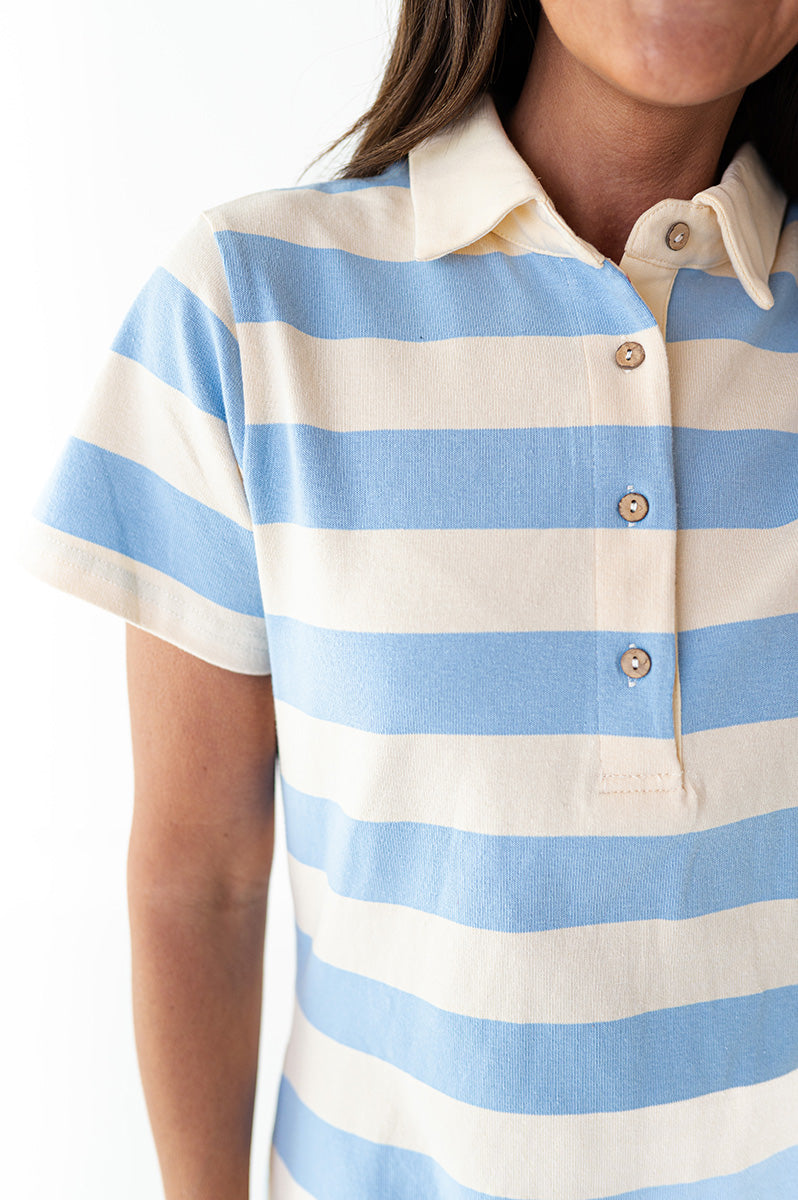Marina Striped Dress in Blue