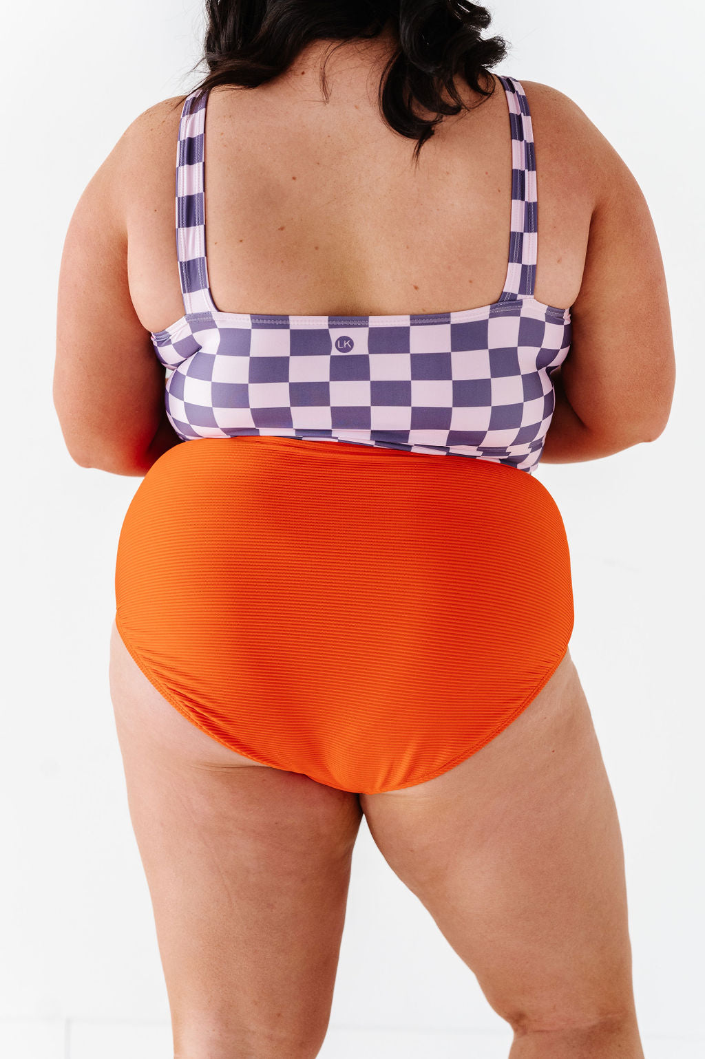High Waisted Textured Bottom in Poppy - Size XS Left