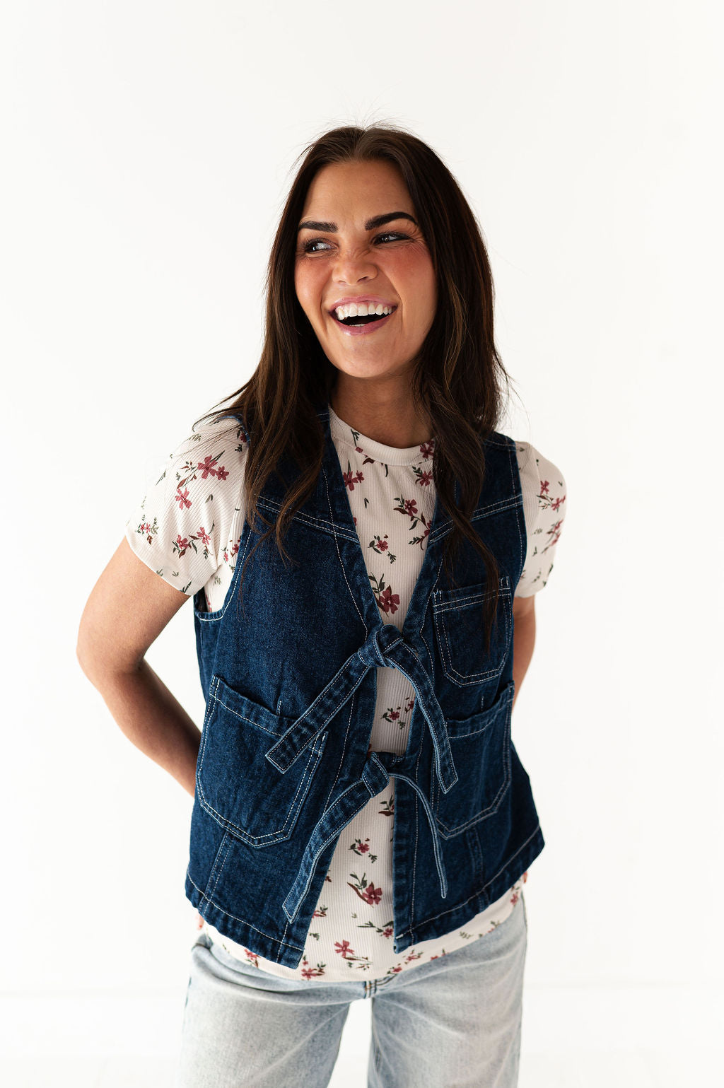 Colter Denim Tie Vest