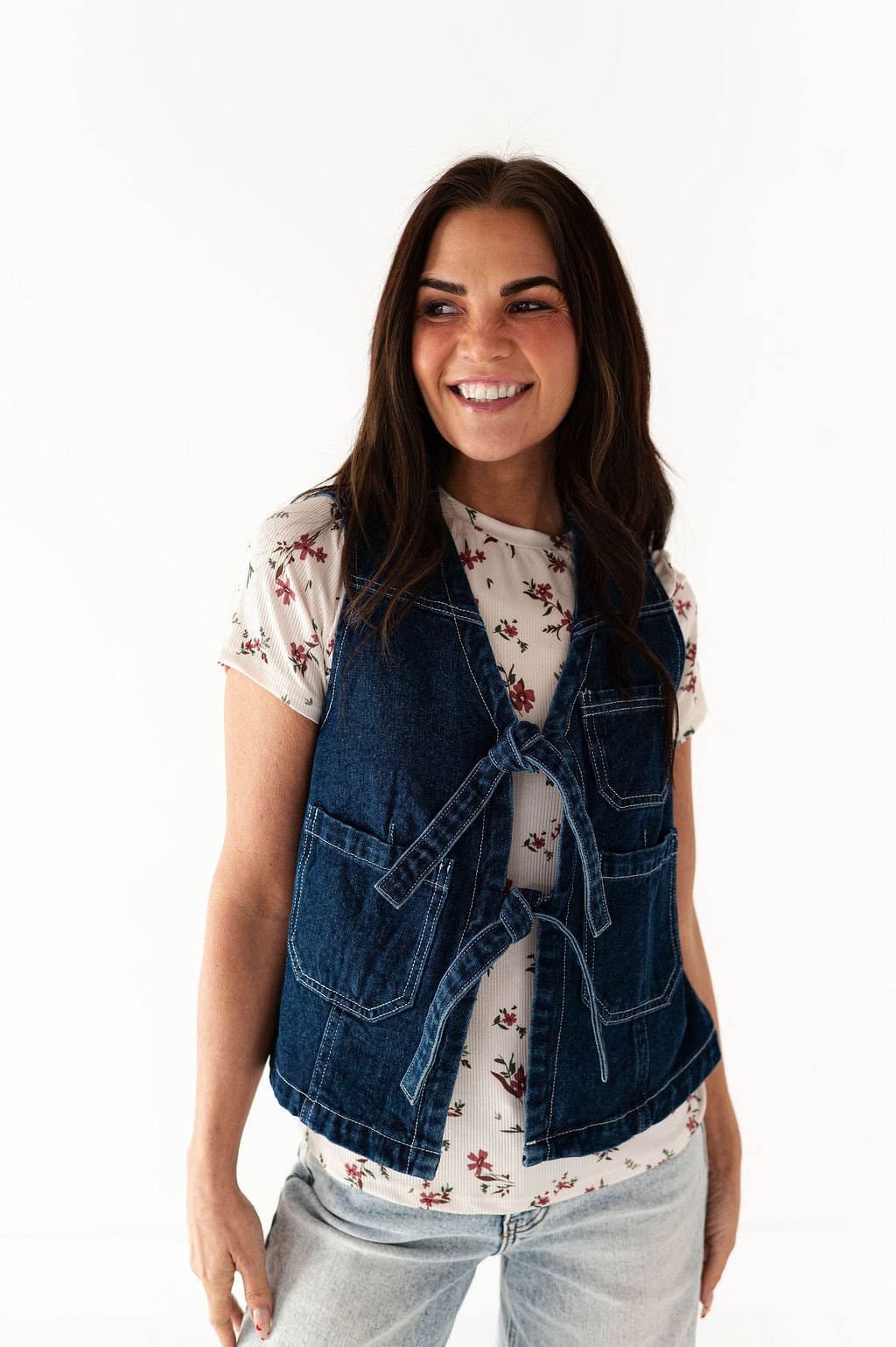 Colter Denim Tie Vest