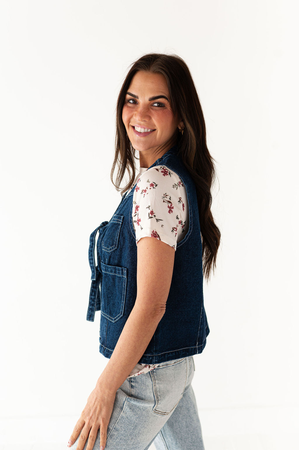 Colter Denim Tie Vest