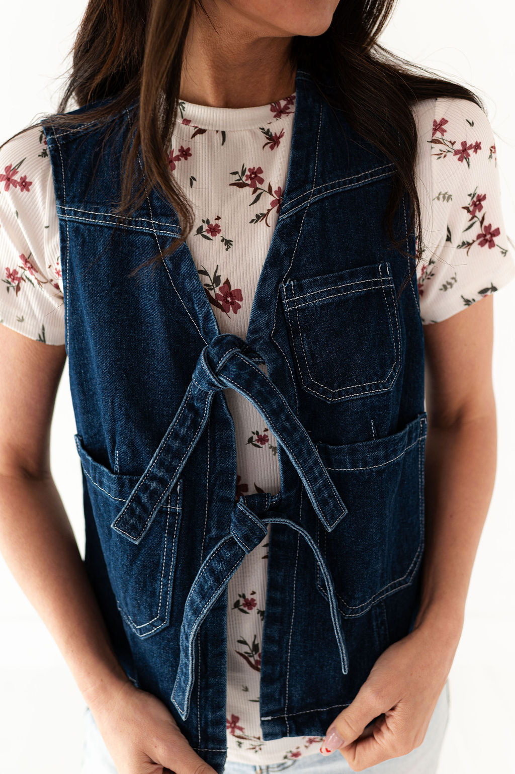Colter Denim Tie Vest