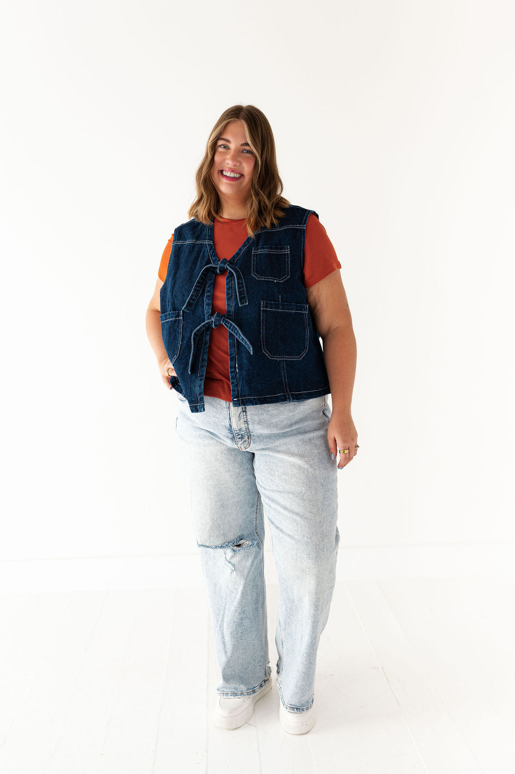 Colter Denim Tie Vest